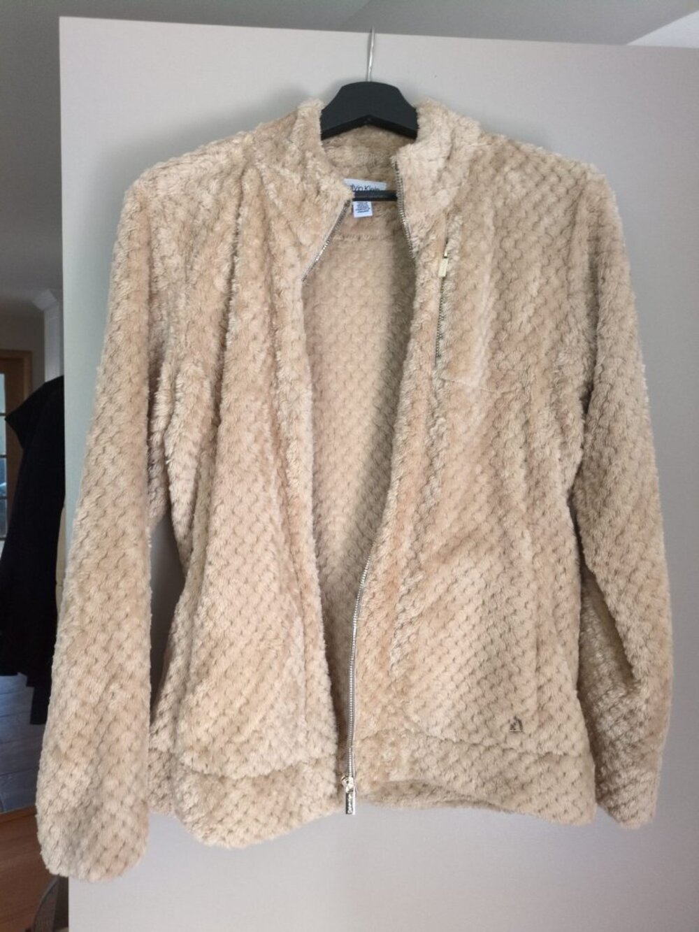 Calvin Klein Sherpa Zip-Up Jacket Beige M